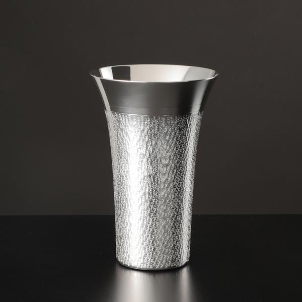 熱伝導率の良い純銀で冷えたビールが旨い純銀製ビアカップ フレアA
