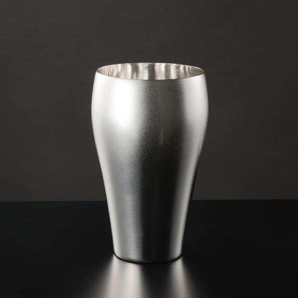 熱伝導率の良い純銀で冷えたビールが旨い純銀製ビアカップ ラウンドP