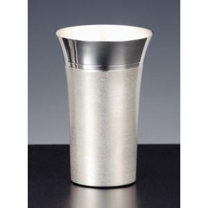 熱伝導率の良い純銀でビールが旨い純銀製アラシ打ちビアカップ