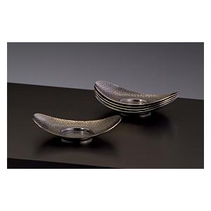 小判型鎚目打ち茶托　5枚セット