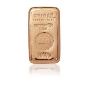 ドイツ　GEIGER(ガイガー)　1kg　銅地金　インゴット　品位.9999　