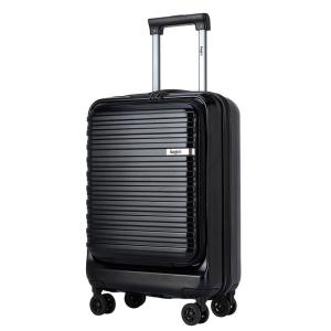 Bargiotti フロントオープン スーツケース拡張機能 機内持ち込み 大容量 軽量 日乃本キャスター YKKファスナー (Small,｜silver-knight-mart