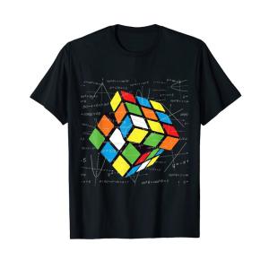 魔法の立方体、物理学、数学、オタク、立方体のデザイン Tシャツ｜silver-knight-mart