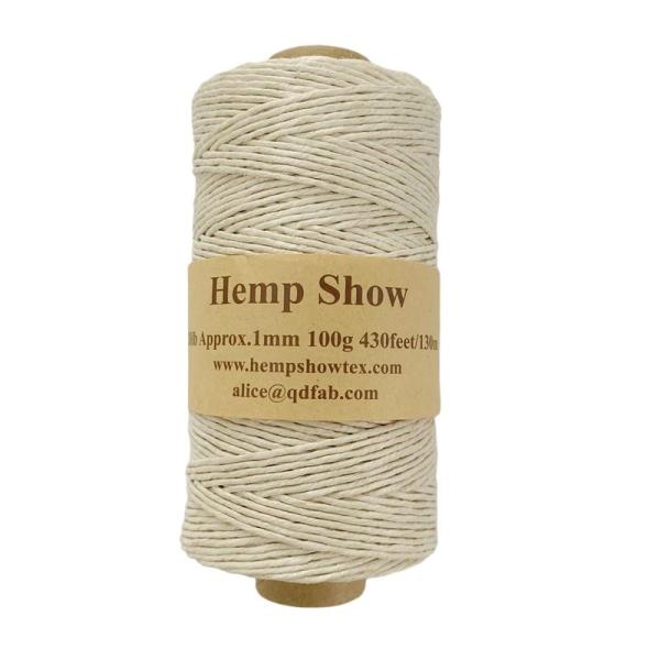 HempShow マカロンカラーパレット ヘンプ製1mm 麻紐(ヘンプ100%) 130m巻 (エク...