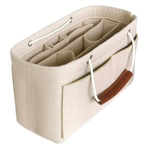 APSOONSELL 軽い バッグインバッグ 自立 整理 化粧ポーチ付き bag in bag organizer insert A4 幅広｜silver-knight-mart