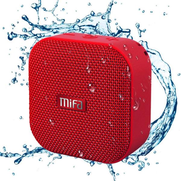 MIFA A1 レッド Bluetoothスピーカー IP56防塵防水/お風呂/コンパクト/おしゃれ...