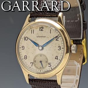 1957年 英国ヴィンテージ 動作良好 ガラード K9金無垢デニソンケース 機械式 紳士用腕時計｜silver-lug