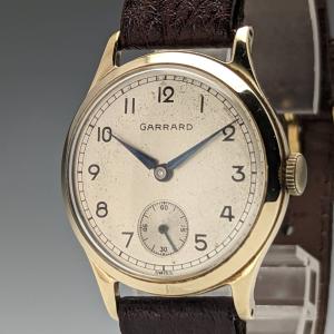 1954年 英国ヴィンテージ ガラード K9金無垢ケース 紳士用腕時計 動作良好｜silver-lug