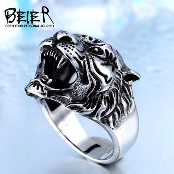 リング メンズ トラ 虎 タイガー サージカルステンレス ステンレス ワイルド系 wc2