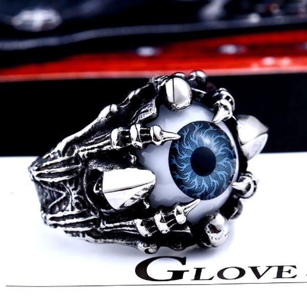 メンズ リング ステンレス 義眼リング ドールアイ 目玉 リアル 全2色 ak4