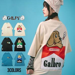 GALFY ガルフィー Tシャツ メンズ レディース 半袖 綿100% 犬 バックプリント オーバーサイズ ゆったり 黒｜SILVER BULLET Yahoo!店