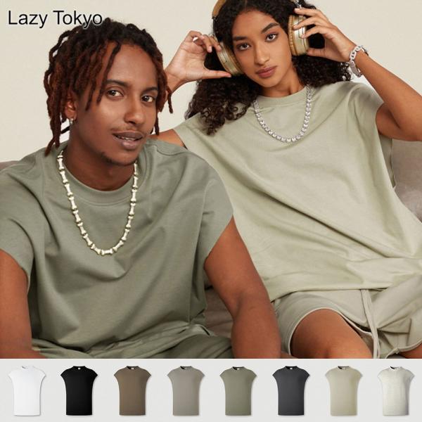 ノースリーブ Tシャツ メンズ レディース 綿 タンクトップ トレーニング スポーツ ジム バスケ ...