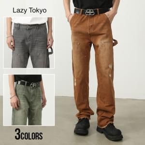 デニムパンツ メンズ おしゃれ ブランド カジュアル カラーデニム ダメージ加工 大きいサイズ Lazy Tokyo｜silverbulletxfuga