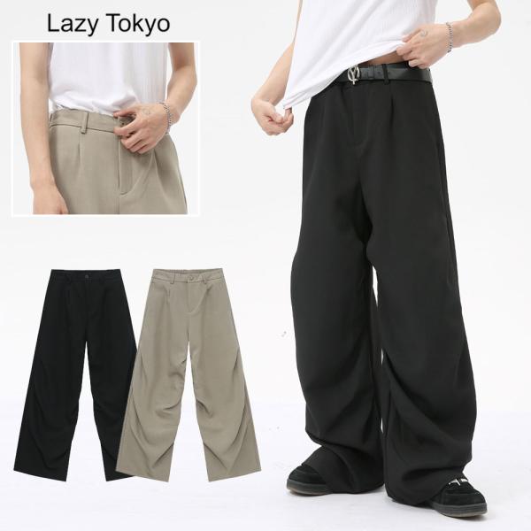 スラックス メンズ ブランド ワイドパンツ おしゃれ カジュアル ボトムス S M L LL XL ...