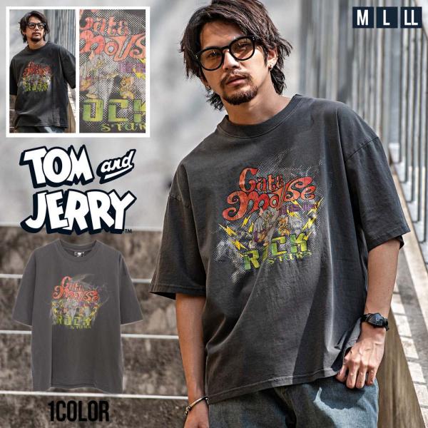 TOM&amp;JERRY トムとジェリー Tシャツ メンズ レディース 半袖 アニメ キャラクター オーバ...