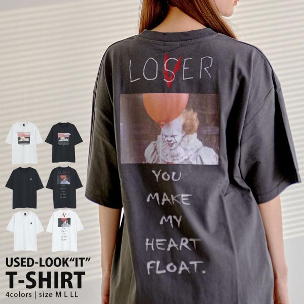 Tシャツ メンズ 半袖 IT イット ペニーワイズ ピエロ 映画T 白T 40代 50代 春 夏