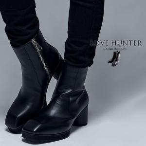 LOVEHUNTER（ラブハンター） ブーツ メンズ ショート ヒール 6cm