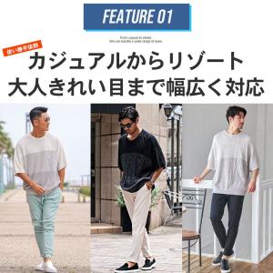 サマーニット メンズ 半袖 50代 ドルマン ...の詳細画像3
