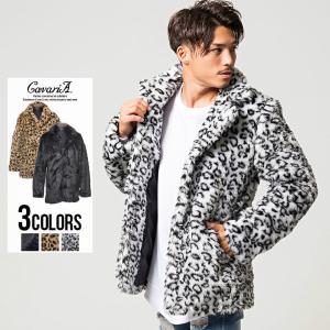 ファージャケット メンズ CavariAフェイクファージャケット/全3色アウター