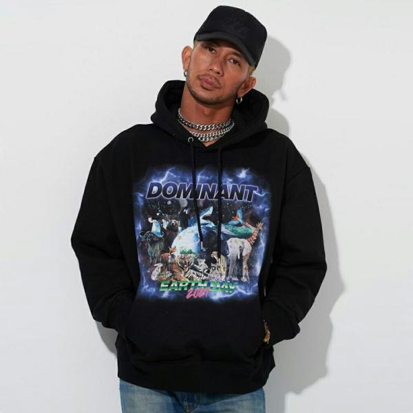 パーカー メンズ 長袖 プルオーバー フーディー 厚手 綿100% アニマル グラフィック フォトプ...