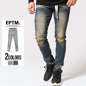 デニムパンツ メンズ EPTM. エピトミ PRIME DENIM/全2色 スキニー デニム S M L ライトインディゴ ダークインディゴ 秋 冬｜silverbulletxfuga