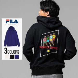 パーカー メンズ プルパーカー FILA フィラ アートプリント長袖プルオーバーパーカー/全3色 フーディー 白 黒 カジュアル ユニセックス M L 秋 冬｜silverbulletxfuga