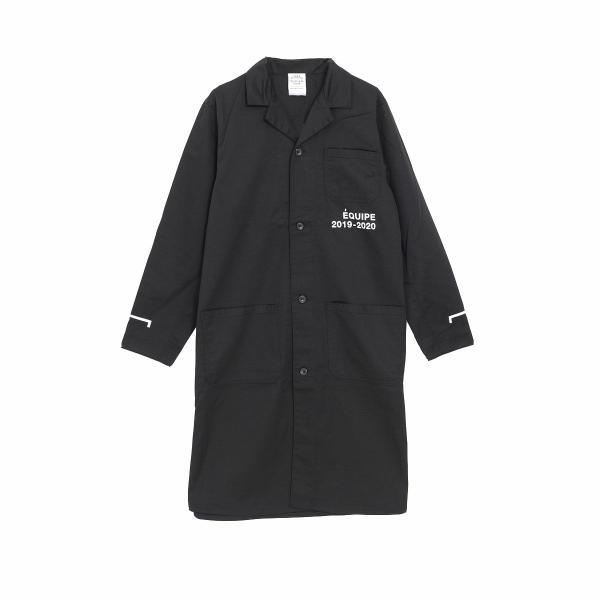 コート メンズ アウター ショップコート エンジニア ワーク ロング 薄手 ツイル ロゴ プリント ...