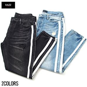 RAZZIS ラズ Side line denim pants / 2colors デニムパンツ メンズ｜silverbulletxfuga