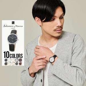 (お取り寄せ商品) 腕時計 メンズ Salvatore Marra アナログ 36mm スモールセコンド レザーベルト 防水 (ご注文から1週間〜10日前後発送)(返品・交換対象外)｜silverbulletxfuga