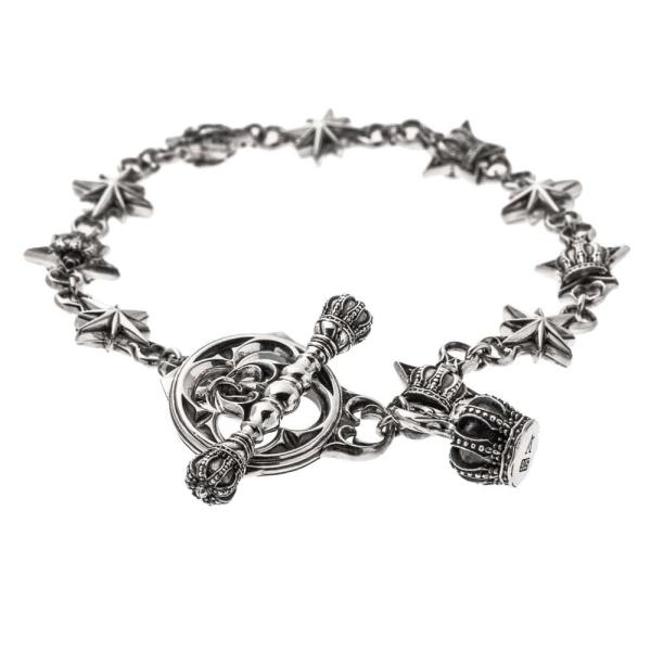 スタークラウンTバーブレス　AKB0032　Star crown T bar bracelet 　シ...