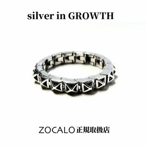 ZOCALO ソカロ タイニー・ピラミッド・スタッズ・リング・エッジド｜silveringrowth