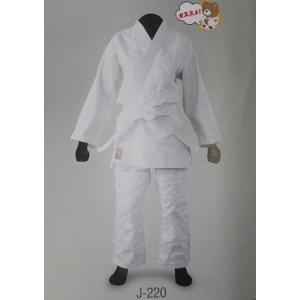 山嵐 中学・高校柔道衣（白帯付き）J-220 柔道着 練習用 体育 授業用　綿ポリエステル混紡 ★1...