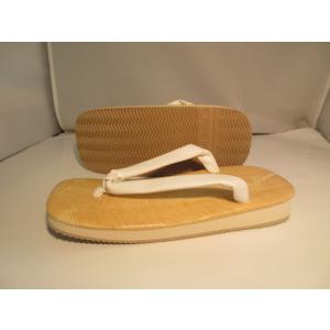 雪駄 軽装履 男性用 合成皮革 白緒 スポンジ底 Lサイズ（25,5〜26cm）お寺関係の職業の方、...