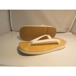 雪駄 軽装履 男性用 合成皮革白緒 Ｍサイズ（24〜25cm）スポンジ底 お寺関係の職業の方、または...