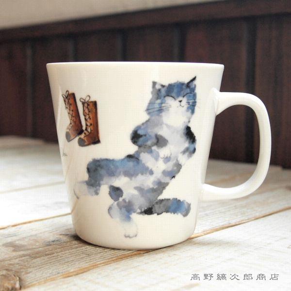 ネコ雑貨 食器 島猫マグカップ ジャン 青猫 ブルー CAT キャット 食器  F