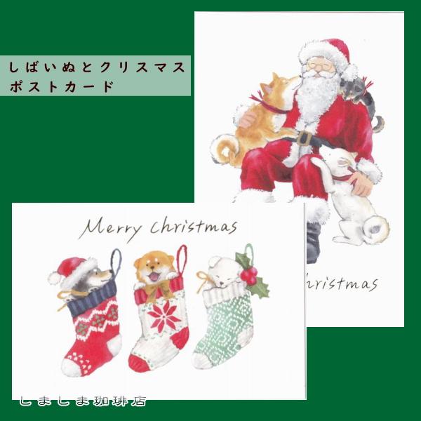 しばいぬとクリスマスポストカード １枚 【レターパックプラス可40個まで・レターパックライト可20個...