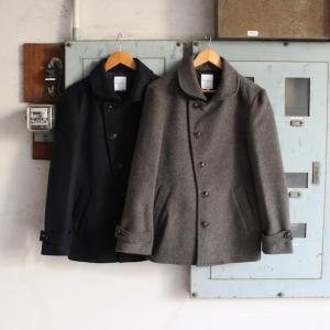 【SALE】Re made in tokyo japan アールイー Melton Stand Collar P-Coat 2 colors 2023A-CT｜simonsandco