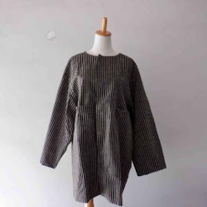 ヤンマ産業 YAMMA ダボ袖ジャケット 会津木綿　　ロング丈 ヤンマ産業 会津木綿ダボ袖ジャケット ロング丈 (棒縞) - メルカリ