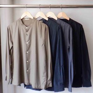 【期間限定ポイント5倍】【再入荷】 LA MOND. ラモンド BAND COLLAR SHIRT バンドカラーシャツ 4 colors LM-S-035｜simonsandco