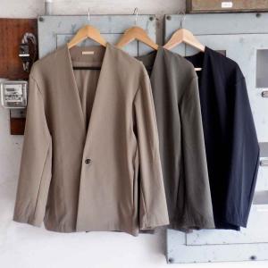 再入荷】LA MOND. ラモンド SHARI JACKET no collar シャリ 再入荷】LA MOND. ラモンド SHARI JACKET no collar シャリ