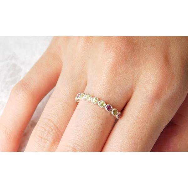 スフェーン グレープガーネット エタニティーリング レディース 華やか レアストーン