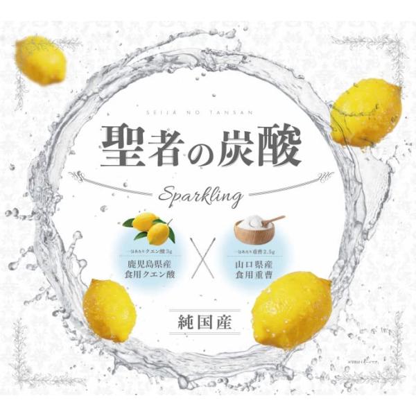 結喜堂 聖者の炭酸【純国産】重曹クエン酸水用　食用重曹×食用クエン酸　持ち運びしやすい個包装　各30...