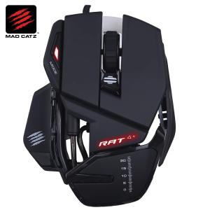 Mad Catz マッドキャッツ R.A.T.4+ 有線 ゲーミング マウス 9ボタン 2年保証 RAT4 MR03MCINBL000-0J MADCATZ (SG)｜simpleplus