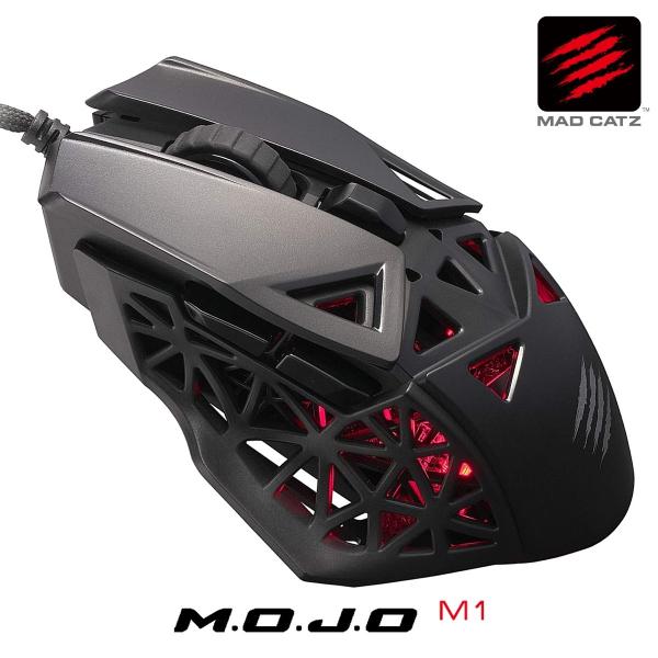 Mad Catz M.O.J.O. M1 軽量 ゲーミング マウス 6ボタン MM04DCINBL0...