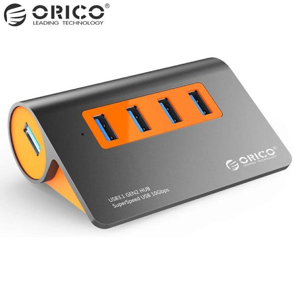 ORICO M3H4-G2 USB3.1ハブ Gen2 4ポート USBハブ 12V2A 10Gbp...