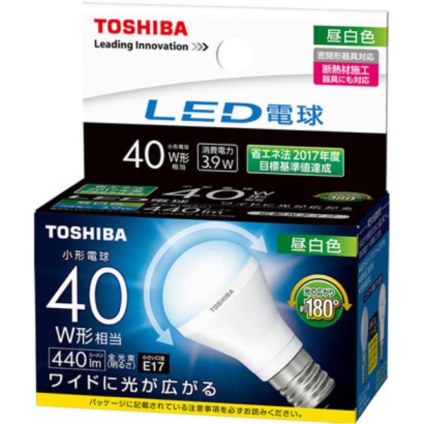 東芝 LDA4N-G-E17/S/40W LED電球 ミニクリプトン形 E17 LDA4N-G-E1...