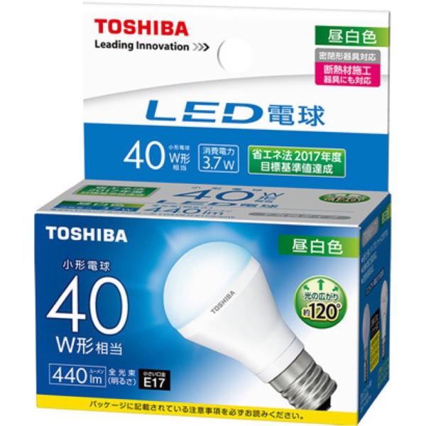 東芝 LDA4N-H-E17/S/40W LED電球 ミニクリプトン形 LDA4N-H-E17S40...