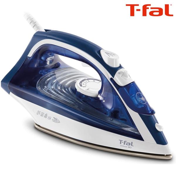 T-fal FV1880J0 ヴァーチュオ 80 スチームアイロン 1200W ハイパワー ブルー ...