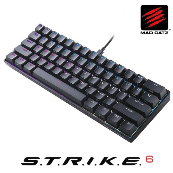 Mad Catz S.T.R.I.K.E. 6 60% メカニカル キーボード USB-C 61キー...