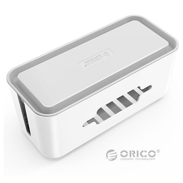 ORICO CMB-28-WH ケーブルボックス Lサイズ ホワイト グレー 43x18x16cm ...